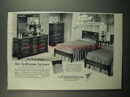 1953 Continental Furniture Buckingham Group Ad Furniture Luxurious Bedrooms 1950s Interior