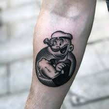 Maybe you would like to learn more about one of these? 70 Cartoon Tattoos For Men Animation Ink Design Ideas Cartoon Tattoos Popeye Tattoo Cartoon Tattoos For Men