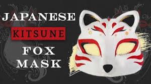 The start of a kitsune 9 tailed fox ink factory. Japanese Kitsune Mask Black Kitsune Mask Japanese Kitsune Mask