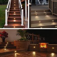 Thelashop 5 Pack 12v Led Recessed Deck Lighting Fixture Color Opt Deck Steps Deck Step Lights Deck Lighting