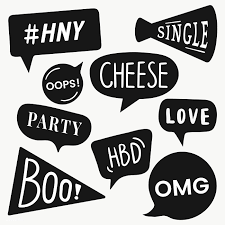 Word Expressions Set Design Element Set Transparent Png Free Image By Rawpixel Com Chayanit Photo Booth Party Props Design Element Word Design