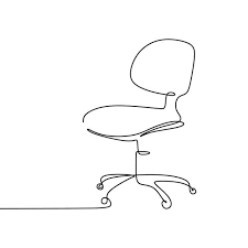 continuous line drawing of the work chair illustration seat furniture png and vector with transparent background for free download continuous line drawing sketch icon line drawing