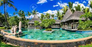Swimming pool parties are available at Tropical Vacations Swimming Pool And Lounge Bar In Mauritius Stock Photo Picture And Royalty Free Image Image 75241973