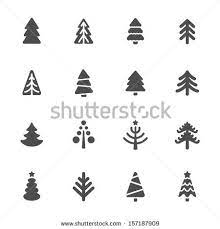Christmas Tree Icons Set Stock Vector Tree Icon Christmas Tree Logo Tree Tattoo