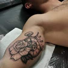 Clock Tattoo Clock Crown Tattoo Rose Rose Tattoos Bicep Tattoo Tattoos