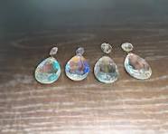 Ensembles de 4 prismes en forme de larme en cristal irisé ...