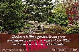 The Heart Is Like A Garden It Can Grow Compassion Or Fear Resentment Or Love What Seeds Will You Plant There Fake Buddha Quotes