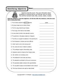 Identifying Adjectives 3rd Grade Adjective Worksheets Adjective Worksheet Adjectives Third Grade Adjectives
