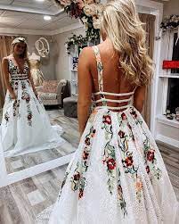 Maybe you would like to learn more about one of these? Free Shipping Princess V Neck Floral Embroidery Long Prom Dress White Prom Dress Long Prom Dresses Lace Cute Prom Dresses