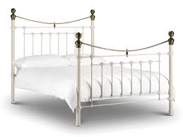 Has a regal look that will brighten your bedroom. Julian Bowen Victoria 5ft King Size Ivory And Brass Metal Bed Frame
