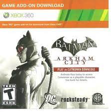 We did not find results for: Free Batman Arkham City Catwoman Pass Code Xbox 360 Video Game Prepaid Cards Codes Listia Com Auctions For Free Stuff