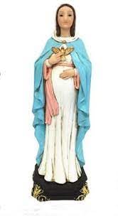 Amazon Com 8 5 Nuestra Senora Virgen De La Dulce Espera Statue Image Virgin Senora Figure Home Kitchen