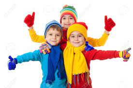 These coloring pages make excellent holiday crafts. Group Of Kids In Bright Winter Clothes And Ok Sign Isolated Stock Photo Picture And Royalty Free Image Image 16141065