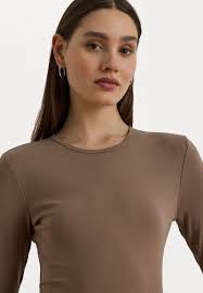 Lauren Ralph Lauren COTTON BLEND LONG SLEEVE TOP