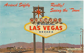 Fabulous Las Vegas Sign Vintage Postcard Las Vegas Los Vegas Las Vages