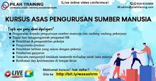 Maybe you would like to learn more about one of these? Kursus Asas Sumber Manusia Online Online 26 December 2020