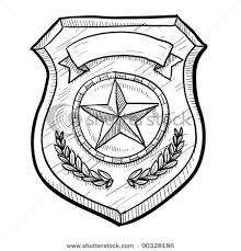 Police Badge Doodle Police Badge Security Badge Badge