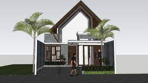 Welcome back to my nesas design channel. Konsep Rumah Tropis Tipe Malabar By Aguscwid 3d Warehouse Minimal House Design Facade House Terrace House Exterior
