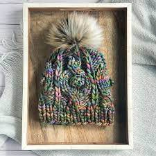Jet Set Hat By Margaret Stauffacher Whimsynorth Malabrigo Rasta In Arco Iris Hat Pattern Cable Knitting Knitted Hats