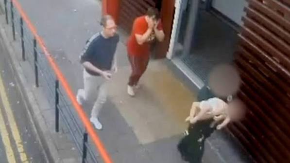 CCTV shows convicted killer carrying toddler into hospital before child's death | SWNS