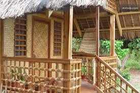 Guesthouse Native Filipino Style In Puerto Princesa Bamboo House Design Hut House Village House Design