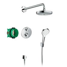 We stock shower spares for hansgrohe mixer showers and hansgrohe bar mixer showers, including hansgrohe shower heads, hansgrohe shower head holders, hansgrohe shower hoses, and internal spare parts. Hansgrohe Croma Select S Shower System With Ecostat S Thermostatic Mixer For Concealed Installation 27295000 Trading Depot