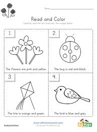 These spring coloring pages are sure to get the kids in the mood for warmer weather. Spring Read And Color Worksheet All Kids Network