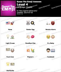 Emoji Quiz Answers Level 4 Quiz