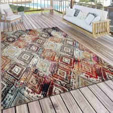 Grösser als die klassische fussmatte verfügt er dennoch über viele ihrer eigenschaften und sieht dabei noch geschmackvoll aus. Outdoor Teppich Balkon Vintage Look Rauten Teppich De