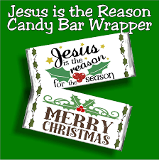 Diy typography chocolate bar wrappers by funkytime. Diy Party Mom Jesus Is The Reason For The Season Christmas Candy Bar Wrapper
