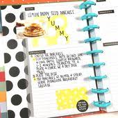 Lemon Poppy Seed Pancakes In The Happy Planner Recipe Organizer Me My Big Ideas Happy Planner Planner Addicts The Happy Planner