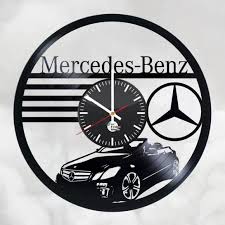 Mercedes Benz Handmade Vinyl Record Wall Clock Cool Design Vinyl Clocks Wall Clock Vinyl Records Clock
