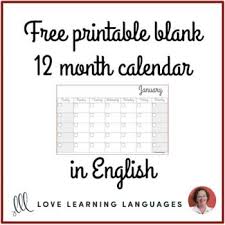 Free Blank Calendar Template Englishthis Is A Simple Set Of Monthly Calendars In English That Y Free Blank Calendar Blank Calendar Template Calendar Template