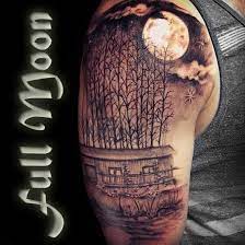 Full Moon Tattoo Designs And Meaning Full Tattoo Full Moon Tattoo Moon Tattoo Full Tattoo