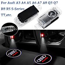 2pcs Audi Door Light A3 A4 Welco Lamp Light Lamp Logo Lighting Logo