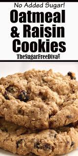 These diabetic snickerdoodle cookies make a great sweet treat for those watching their carbs. No Added Sugar Oatmeal Raisin Cookies So Good Sugar Free Oatmeal Cookies Raisin Cookies Sugar Free Oatmeal