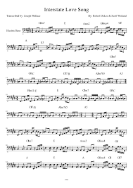 It was huge on the various alternative radio stations that were cropping up in the early '90s, and it also got a lot of airplay on top 40 stations, where it shared space on playlists with the likes of gin blossoms and sheryl crow. Stone Temple Pilots Interstate Love Song Sheet Music For Bass Solo Musescore Com