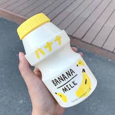 Large Yakult Style Bottle 8 Colors Banana Milk Cute Water Bottles Food