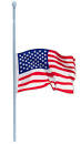 Half staff american flag notifications