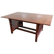 Solid hardwoods oak as well as well. Solid Oak Craftsman Mission Style Dining Room Table For Sale At 1stdibs