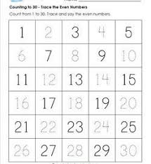 Counting To 30 Trace The Even Numbers Kindergarten Counting Worksheets Education Counting Worksheets For Kindergarten Numbers Kindergarten Kindergarten