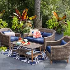 Shop for a bedroom or living room side table on which to place lamps or magazines. Target Outdoor Wicker Coffee Table Target Outdoor Furniture 5 Luxe Look Patio Sets Livingetc Laguna Point Natural Tan Wicker Outdoor Patio Storage Coffee Table Refresh Your Outdoor Living Area With