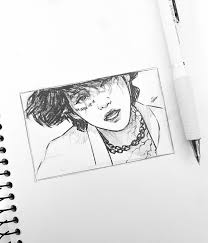 His Side Profile Is My Favourite To Draw Realv1230 Bts Btsfanart Fanart Taehyung Art Sketch Drawing Bts Drawings Kpop Drawings Drawing Sketches