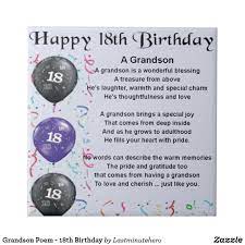 Happy birthday to my grandson. Grandson Poem 18th Birthday Tile Zazzle Com Birthday Wishes For Nephew Happy 18th Birthday Son Happy 21st Birthday Wishes