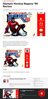 Mario & sonic at the olympic games is a sports game for the wii with a nintendo ds version of the game released as well. Ign S Review Of Olympic Hockey 98 For Nintendo 64 Ign Know Your Meme