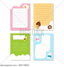 6.2 dark or embossed paper. Colorful Cute Note Vector Photo Free Trial Bigstock