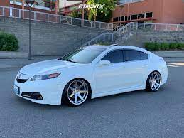 2013 Acura Tl Sh Awd With 20x10 5 Ferrada Fr1 And Land Golden 225x35 On Coilovers 865036 Fitment Industries