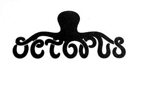 This Design Is Creative Because The Word Octopus Appears To Be Written Out By The Tentacles Identity Other Word Drawings Illustrated Words Typographic Logo