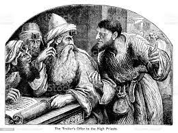 Judas Iscariot Offering To Betray Jesus To The Sanhedrin Stock Illustration  - Download Image Now - iStock