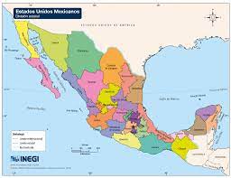 Mapa de méxico sin nombres. Mapas De Mexico Division Politica Geologicos Rios Y Capitales